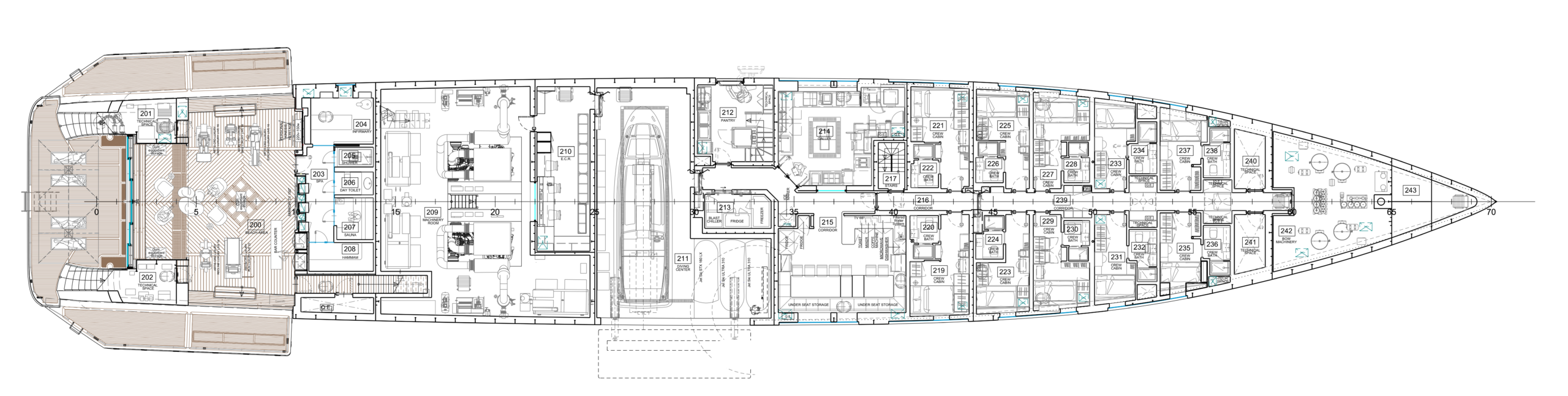 Lower deck